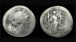 P. Clodius, Denarius, Apollo with Diana Lucifera reverse